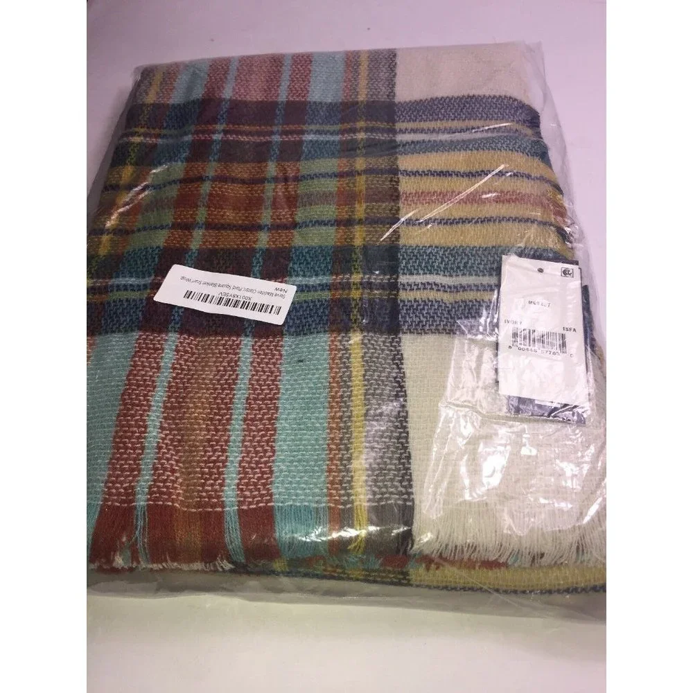 Steve Madden Classic Plaid Blanket Wrap
